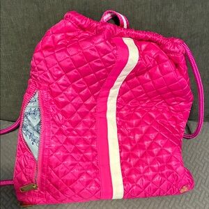 Oliver Thomas Hot Pink Quilted Backpack